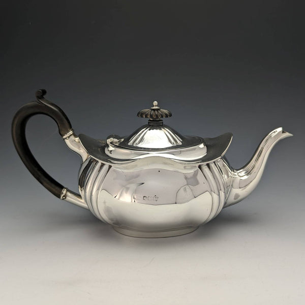 1914年 英国アンティーク 純銀製ティーポット 390g RF Mosley